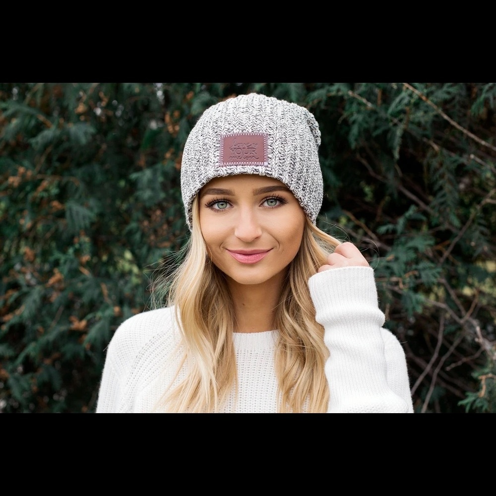Love Your Melon Gray Knit Beanie